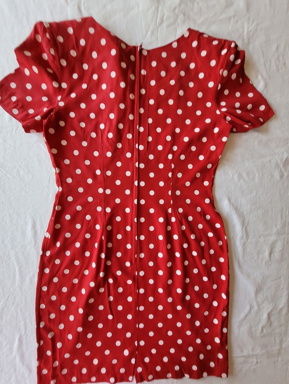 VTG My Michelle Red & White Polka Dot Mini Dress Size 11/12 - Picture 11 of 11